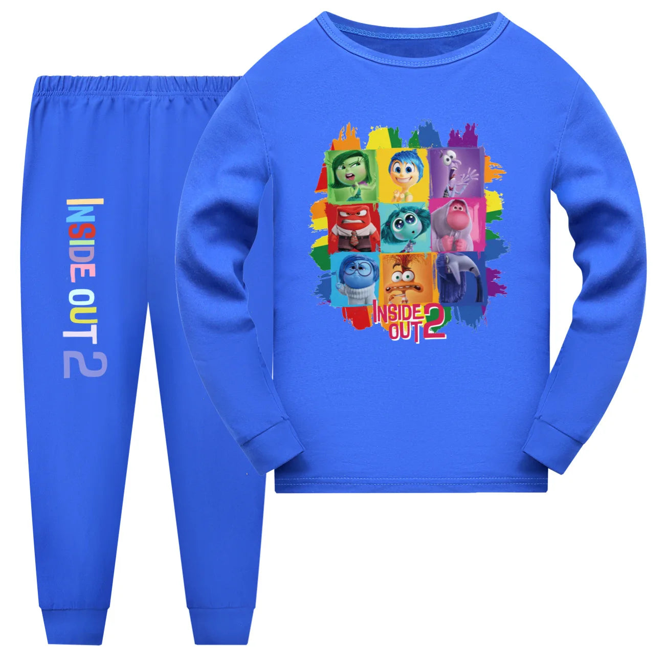 Inside Out 2 Clothes Children Pijama Set Baby Girls Long Sleeve Pajama Sets Toddler Boys Nightwear Kids Cute JOY SADNESS Pyjamas