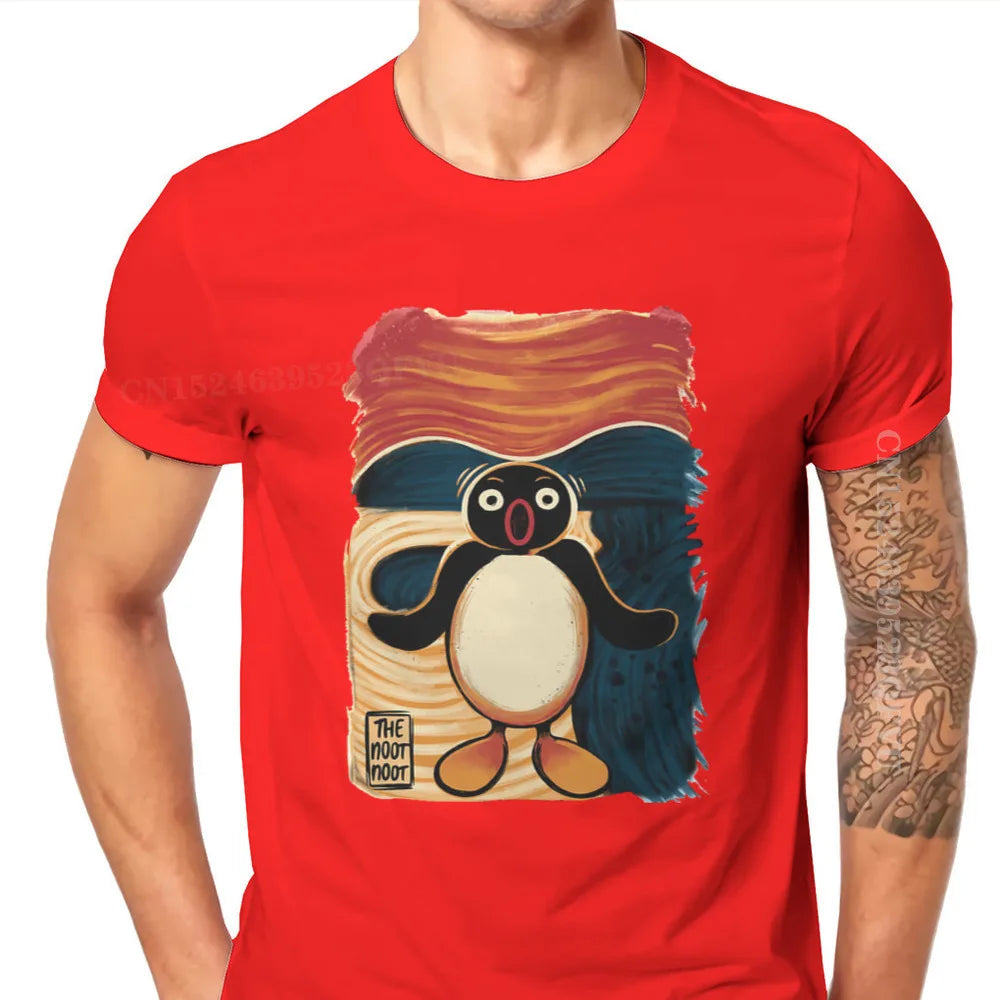 Noot Scream Hip Hop Tshirts Pingu Noot Pinga Penguin TV Printing Clothing Casual Men T Shirts Men Tee Special Gift Clothes mon
