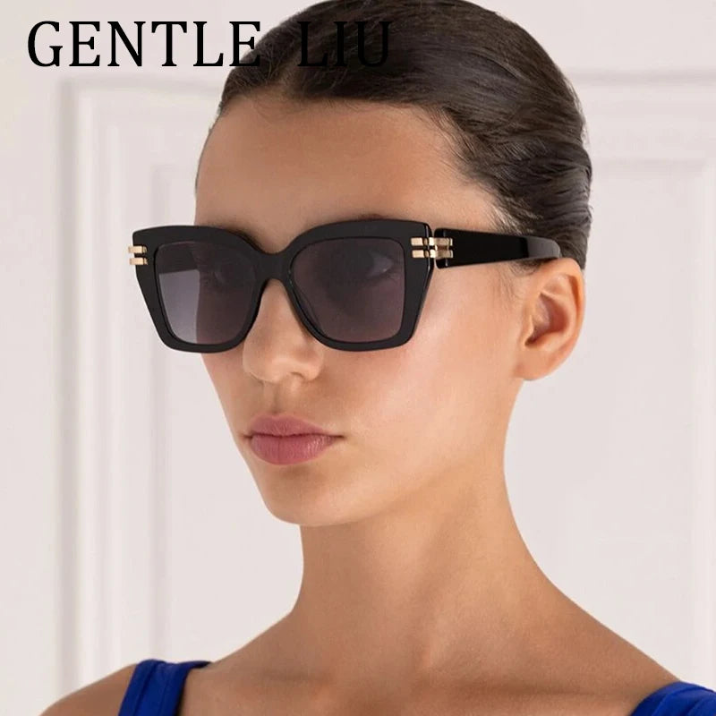 Punk Oversized Frame Square Sunglasses Women 2025 Luxury Brand Design Outdoors Travel Sun Glasses For Ladies Retro Eyewear UV400