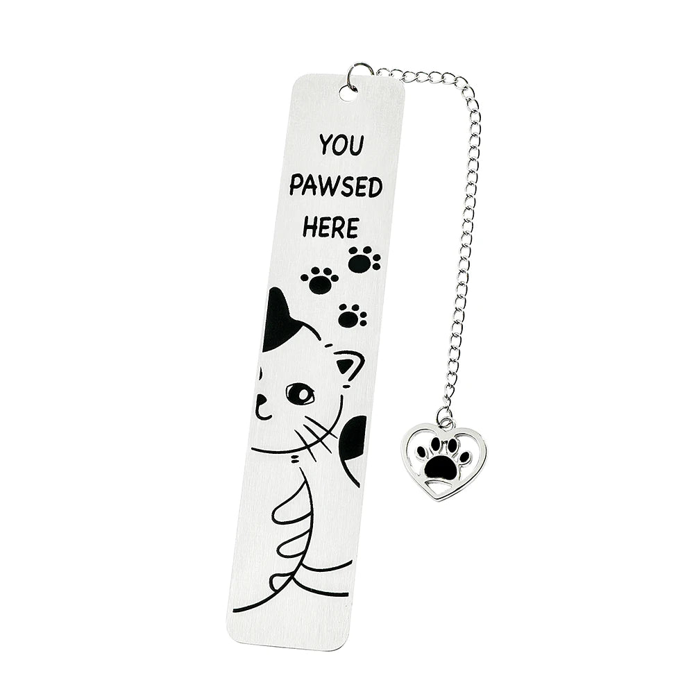 Cute Cat Bookmarks Metal Black Bookmarks Reading Marks Book Lovers Collections School Supplies Gifts for Friends and Teachers