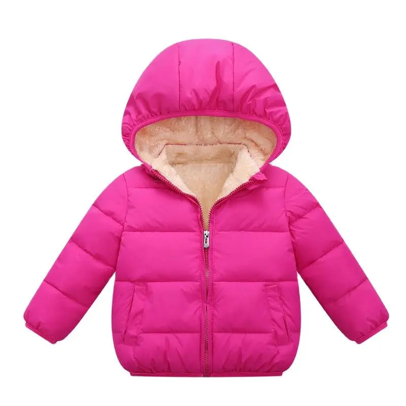 Baby Kinder Mäntel Winter Dicke Jacken Für Jungen Warme Plüsch Verdicken Oberbekleidung Für Mädchen Fell Kapuze Jacke Kinder Kleidung Schneeanzug