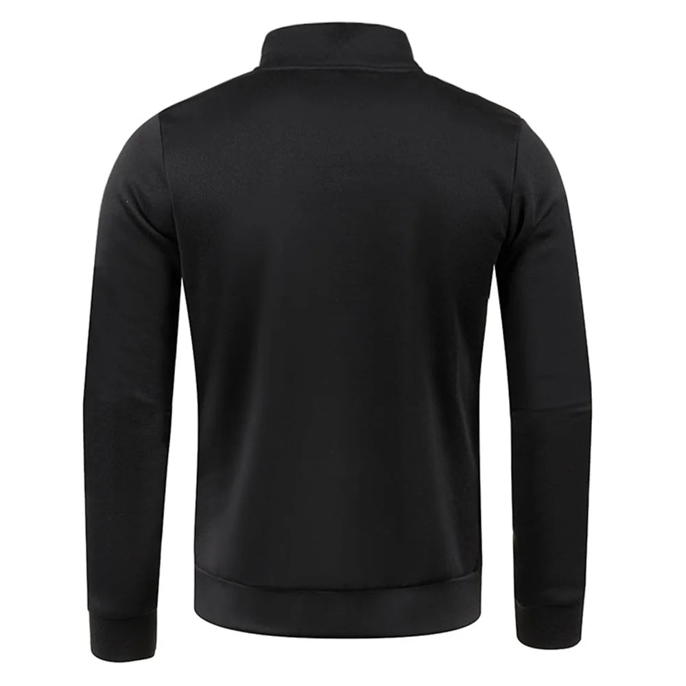 Herren Sweatshirts Frühling Dicker Pullover Halber Reißverschluss Pullover für Männer Hoody Outdoor Sweatshir Herbst Einfarbig Rollkragenpullover