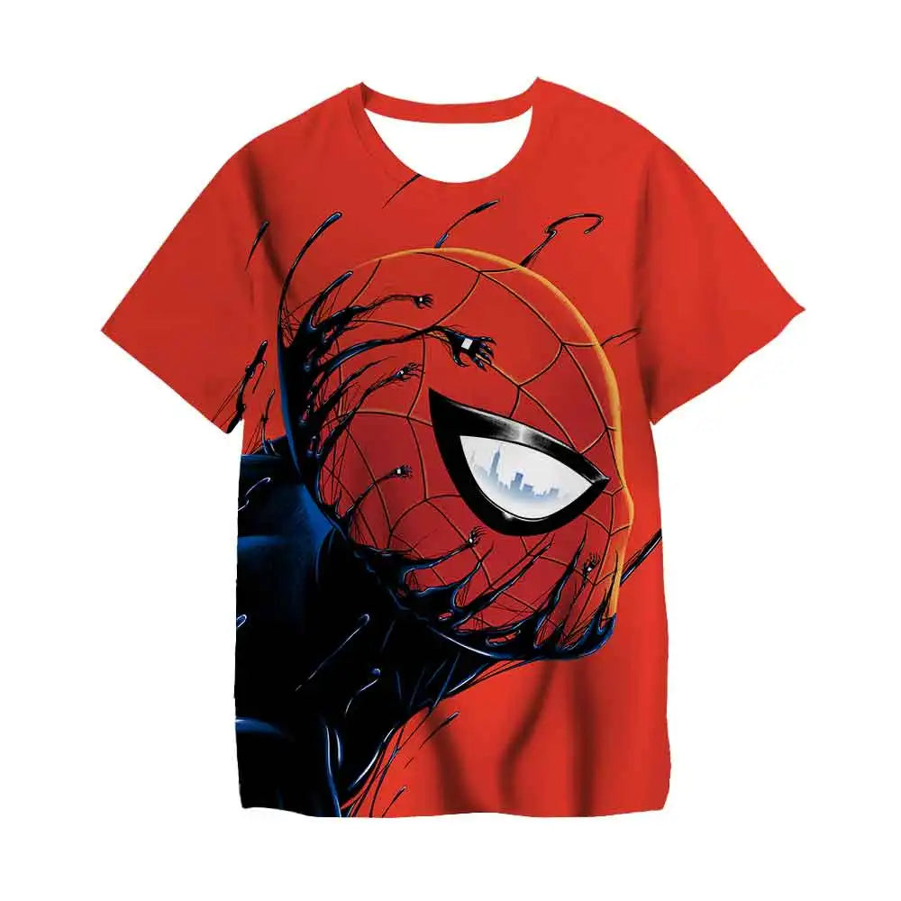 Sommer Jungen Superheld Spider-Man T-Shirts Kinderkleidung Kinder Marvel T-Shirt Soft Top Streetwear Herren Täglich Kurzarm