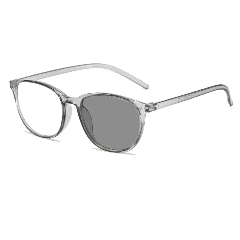 Intelligent Color Changing Far Sight Glasses New Fashion Square Frame Reading Sunglasses Prescription Photochromic Eyeglasses