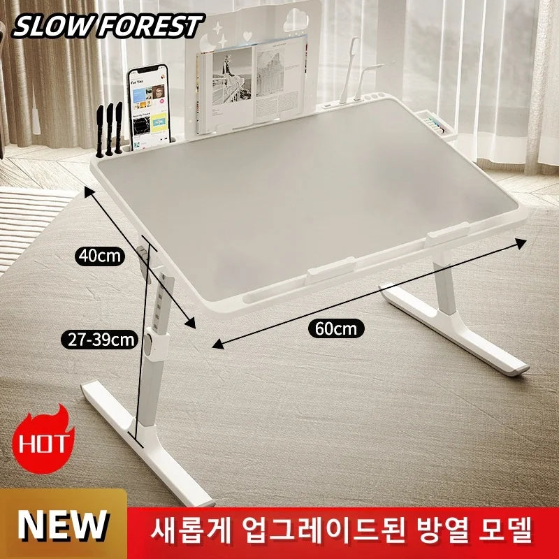 Laptop Bed Tray Table, Adjustable Laptop Bed Table,Portable Standing Desk with Storage Drawer,Foldable Lap Tablet Table for Sofa Home improvement office phone