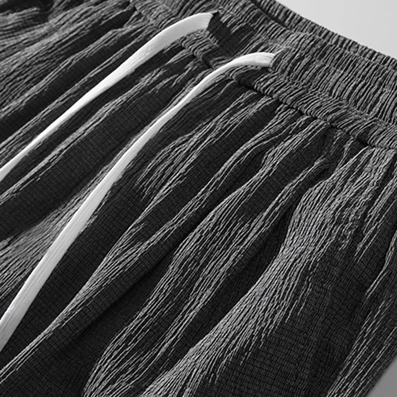 Lce Seidenshorts für Herren, dünne Sporthose, kurze Hose, lockeres gerades Bein, cool, atmungsaktiv, neuer Modetrend, lässig, XL-XXXL