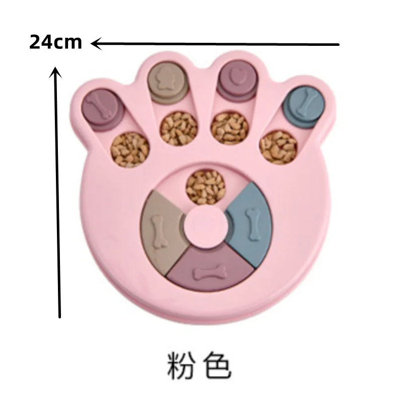Pet Supplies Cat Dog Turntable Eating Anti-choking Food Puzzle Feeding Interactive Toy Slow Food Tray