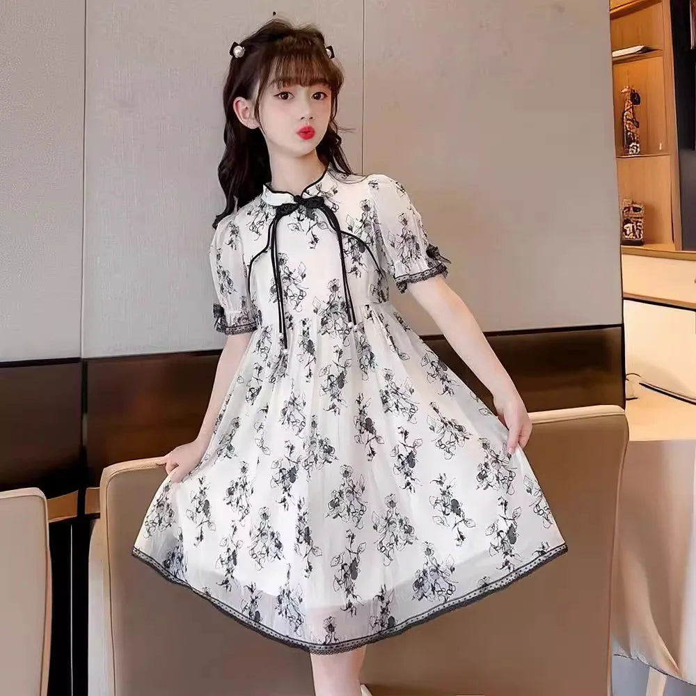 Kids Girls spring Floral Dresses Clothing 4 - 14 Years