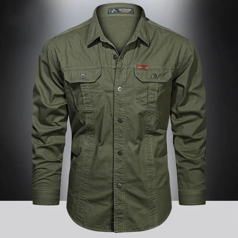Spring Shirts Men Long Sleeve Casual Cotton Shirt mon