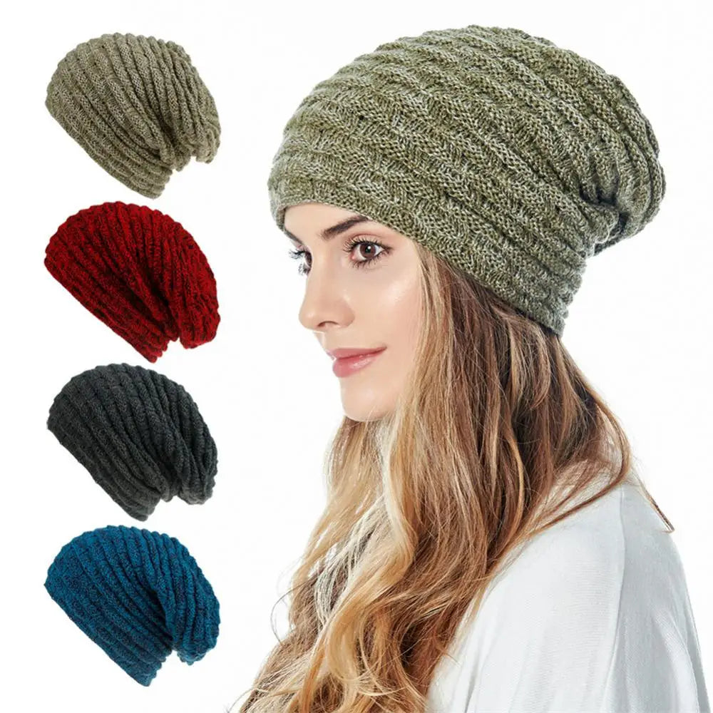 Casual Skullies Beanie Women Knitted Letters Flower Pattern Hats Men Scarf Beanie Multipurpose Outdoor Bonnet Cap Cycling Turban