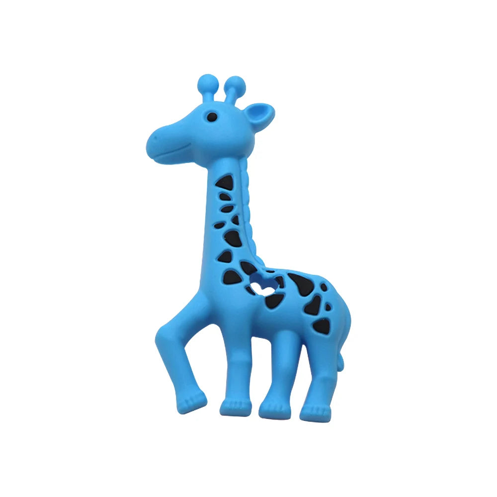 Joepada 1Pc Giraffe Teether DIY Pacifier Chian Clips Toy BPA Free Baby Products For Teething Silicone Beads