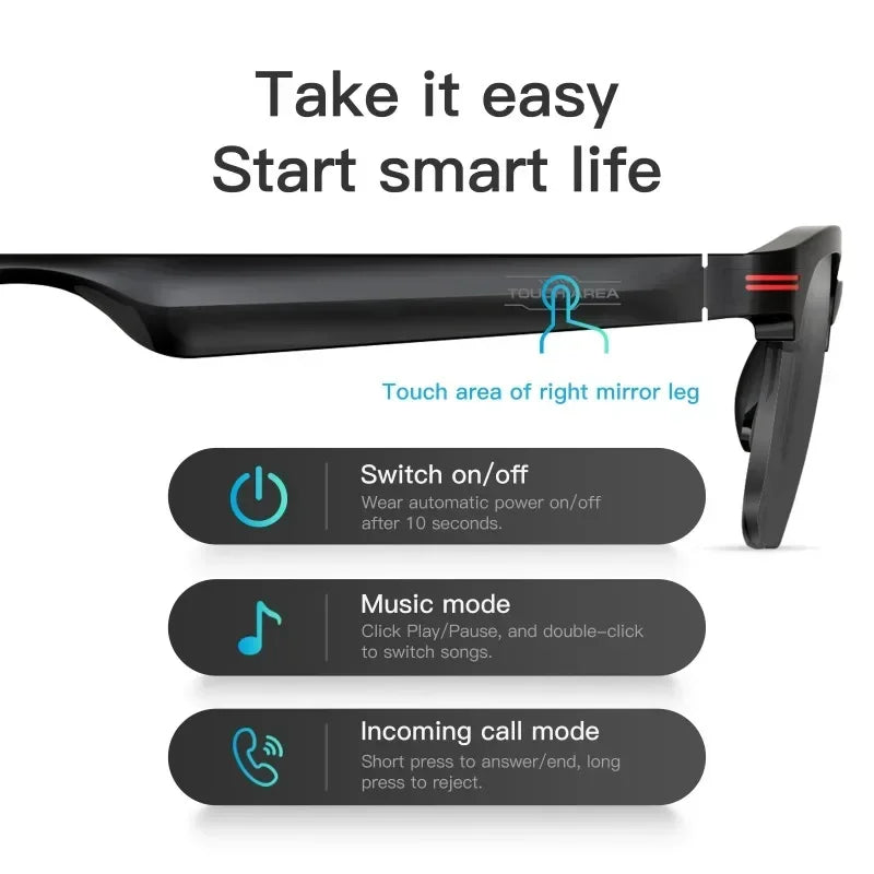 Smart Bluetooth Glasses Directional Audio Wireless Headphones Outdoor Driving Multi-functional Sunglasses !!!