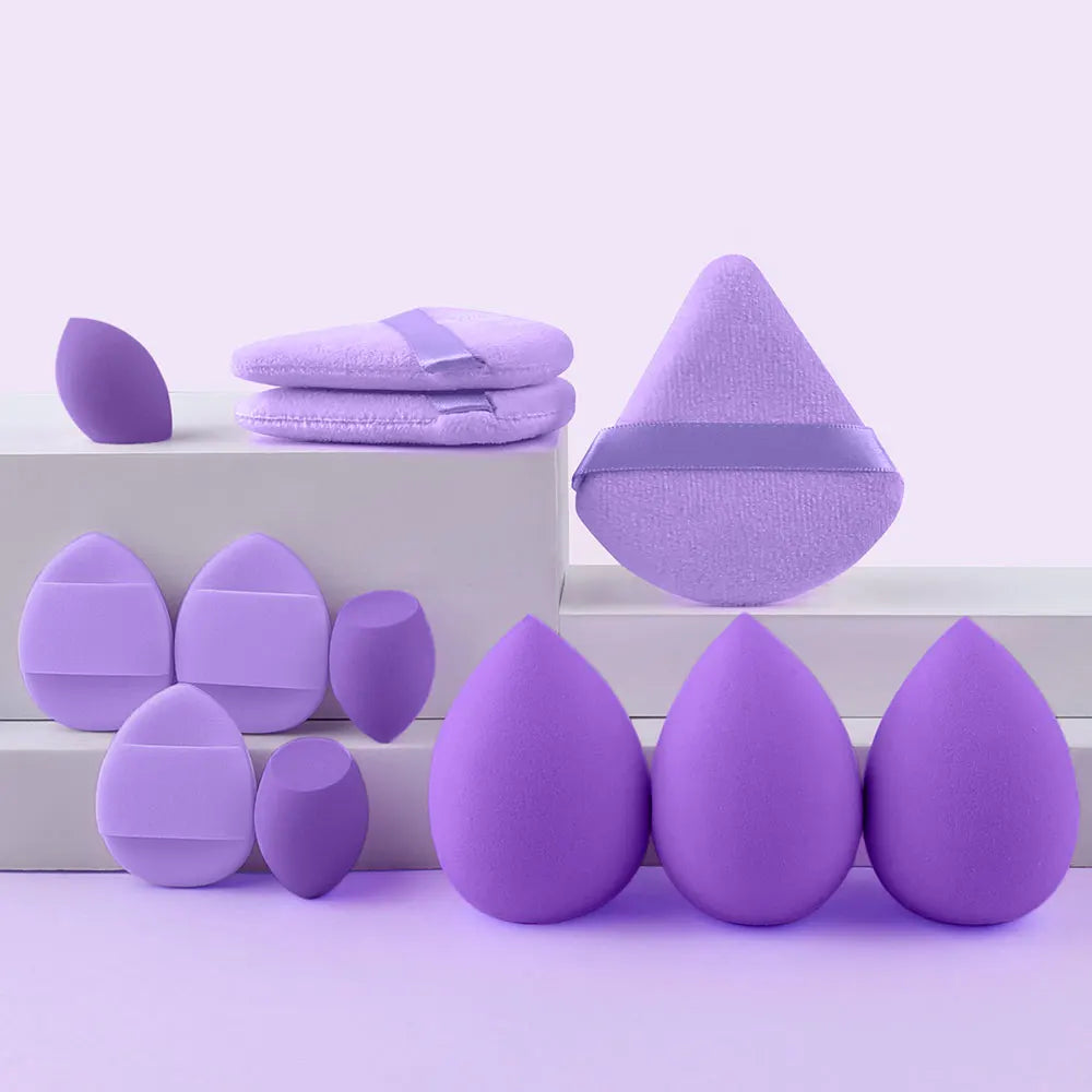12/32pcs Makeup brush and sponge set Professional Makeup brush Set Beauty Blender Triangle Powder Puff Clean Powder Puff