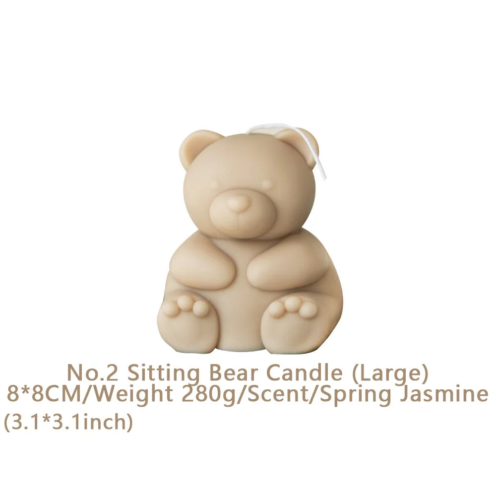1PC Cute Candles Animals Bear Scented candles Birthday Gifts House Souvenirs decoration