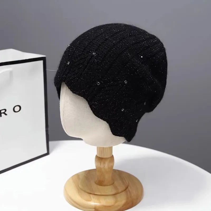 Women's Comfort Hat Knitted Hat Fluffy Hat Warm Thick Soft Elastic Knitted Autumn/Winter Windproof Outdoor Soft Hat