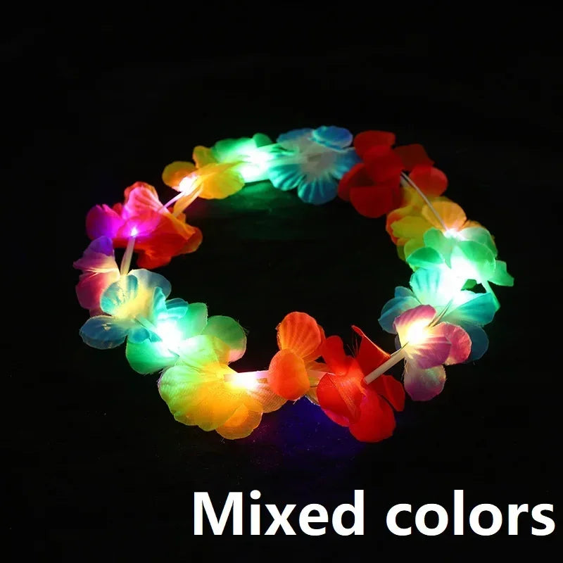 Luminous Headbands Party Led Headband Flower Crown with Led Lights Festival Party Decoration Glow-in-the-dark