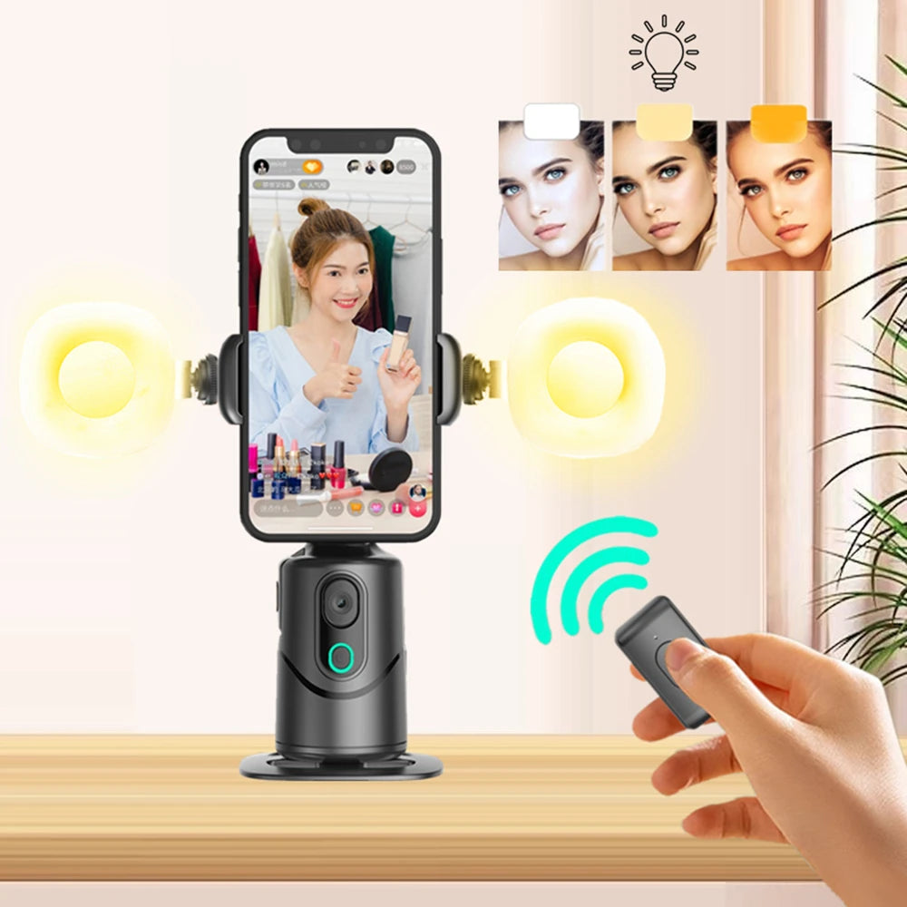 Smart Auto Face Tracking Gimbal Stabilizer 360°Rotation Selfie Stick Tripod with Gesture Control for Mobile Smartphone Camera