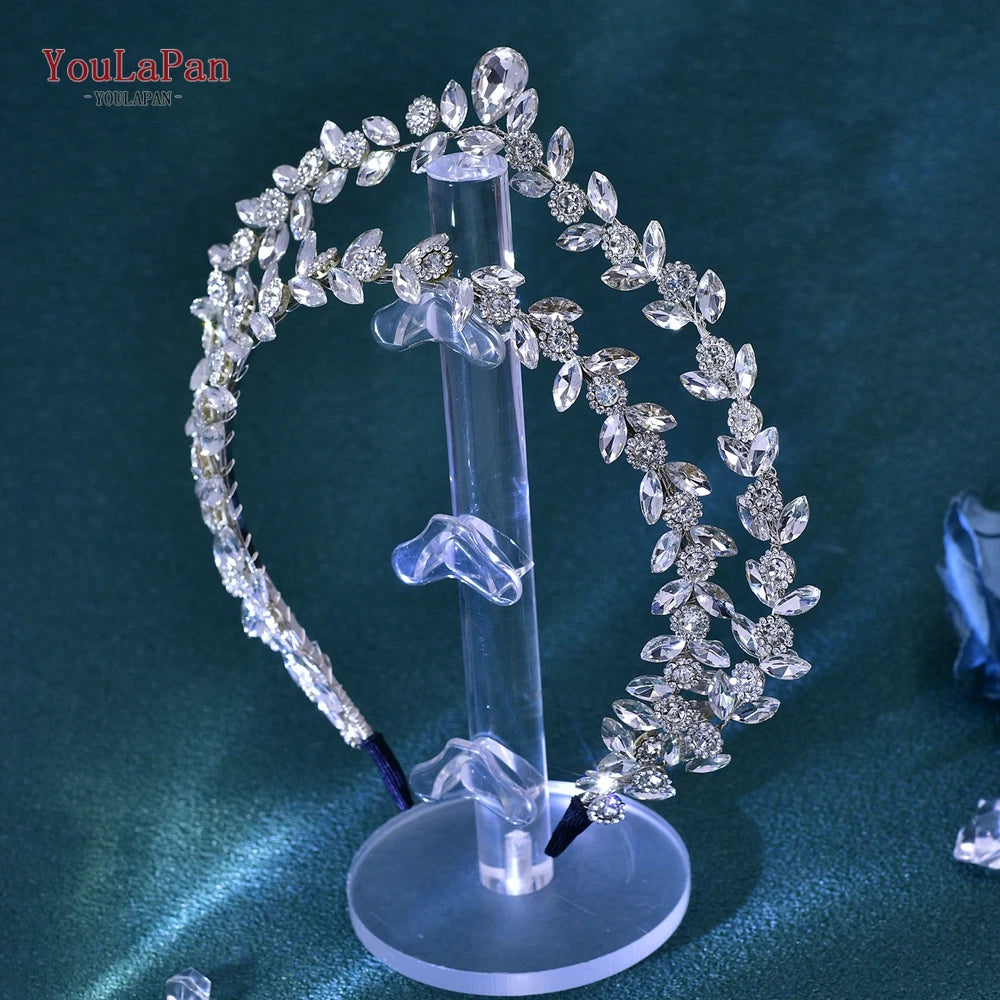 YouLaPan Wedding Hair Accessories Silver Color Double Layer Crown Hair Accessories Elegant Girl Crown Tiara Girlfriend HP696 