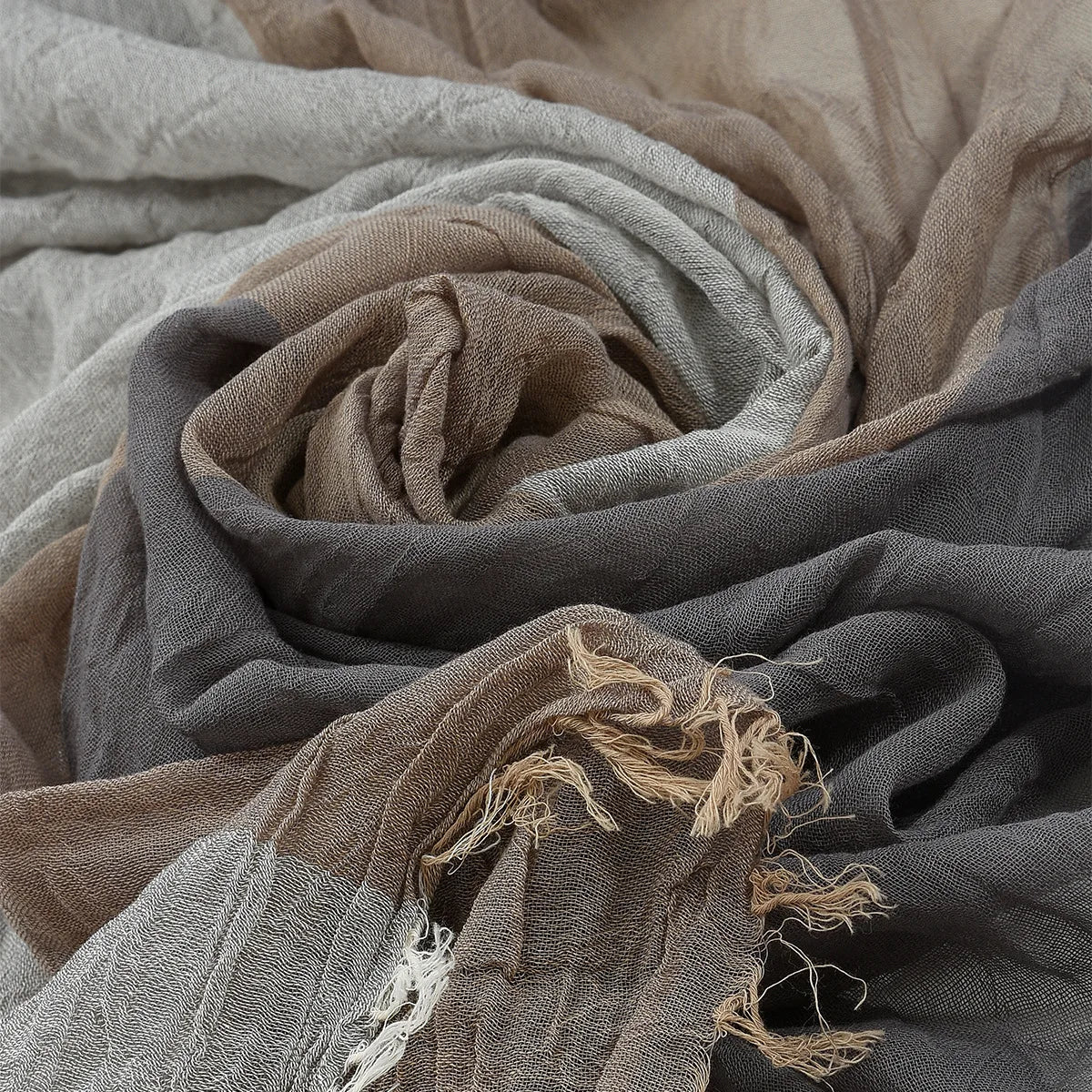 Cotton Camel Linen Scarf Men Long Patchwork Scarf for Men Tassel Winter Mens Scarves Fashion Men's Accessories