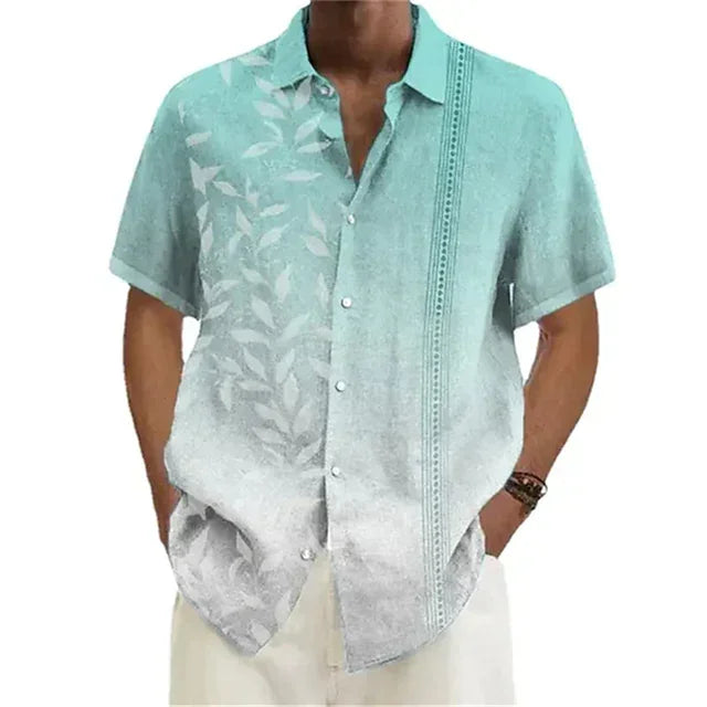 men's shirt Hawaiian shirt coconut wood 3D printing short sleeve button clothes tropical fashion jacket S-5XL mon