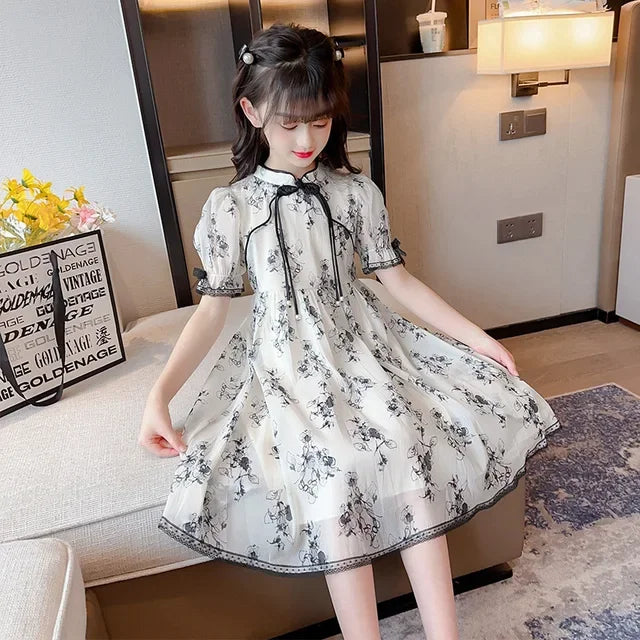 Kids Girls spring Floral Dresses Clothing 4 - 14 Years