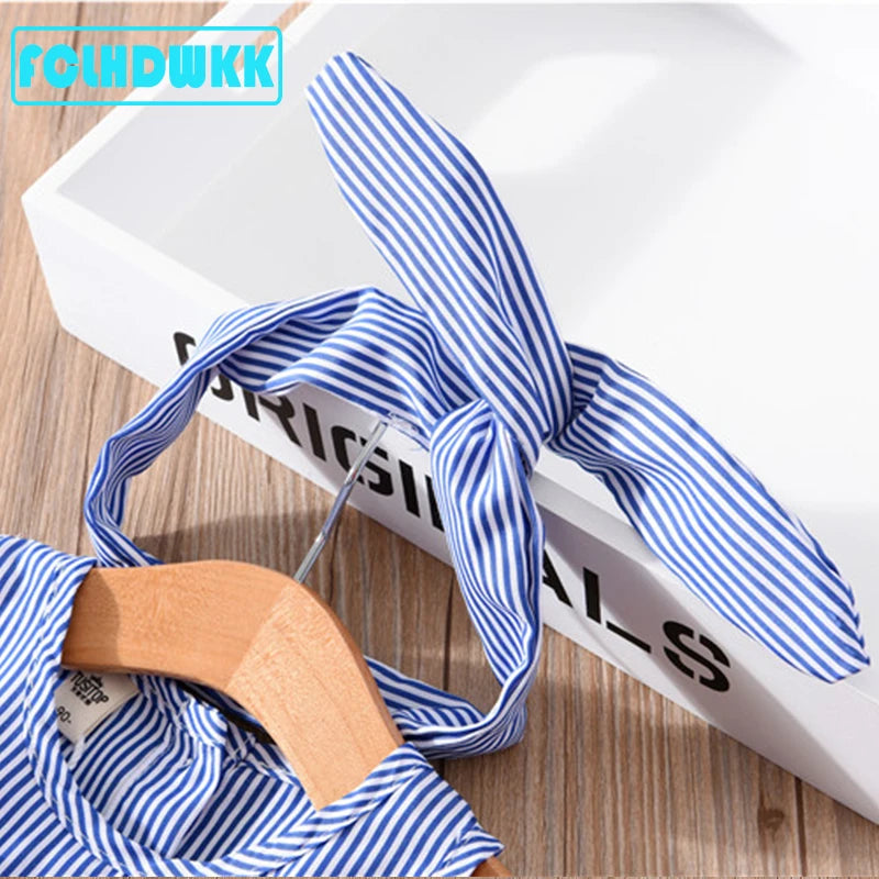 Girls Summer Dress + Headband Outfits for girls