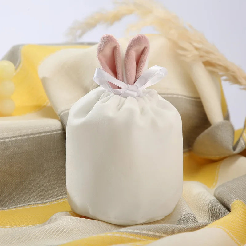 Easter Bunny Rabbit Bags Ears Velvet Bag Gift Bag Candy Packaging Box Wedding Party 2025 Easter Decoration