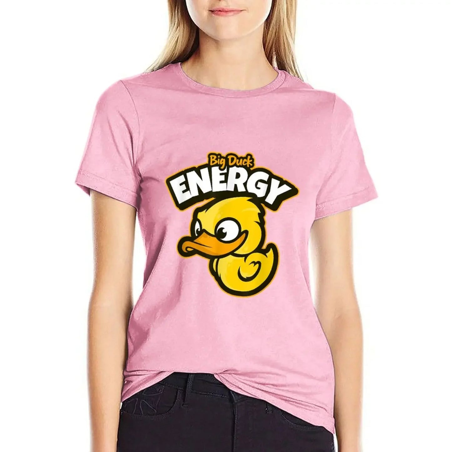 Big Duck Energy Saying Yellow Rubber Duckie T-Shirt summer clothes shirts graphic tees t-shirt dress for Women graphic