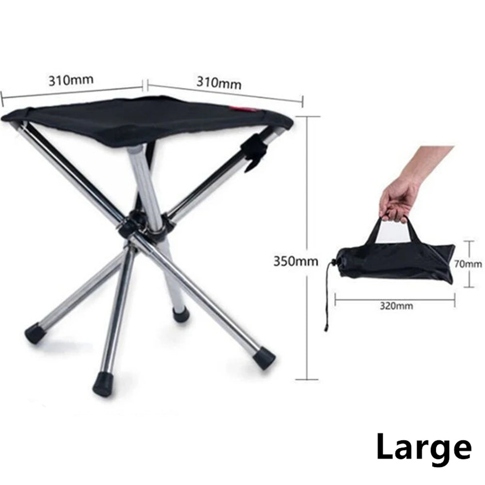 Stainless Steel Fishing Chair Barbecue Folding Stool Outdoor Camp Hiking Picnic Travel Seat Chair Collapsible Seat Small Stool garden !!!