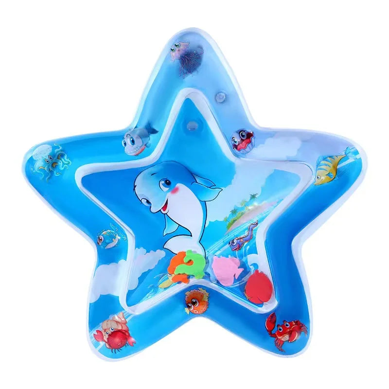 Infinno Aufblasbare Tummy Time Matte, Premium Baby-Spielmatte, Aufblasbares Wasserkissen, Interaktives Babyspielzeug für die sensorische Entwicklung