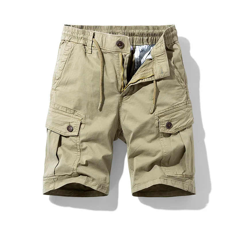 Men's Fashion New Cargo Cotton Shorts Plus Size Mens Summer Breeches Multi-Pocket Shorts Men Spring Casual Joggers Shorts Male