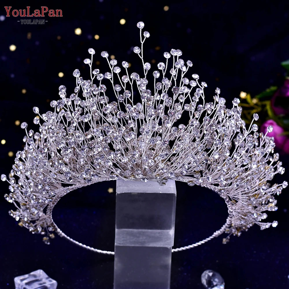 YouLaPan Luxury Rhinestone Crown Wedding Headband Bride Crown Tiaras Fashion Women Accessories Party Hair Ornaments HP698