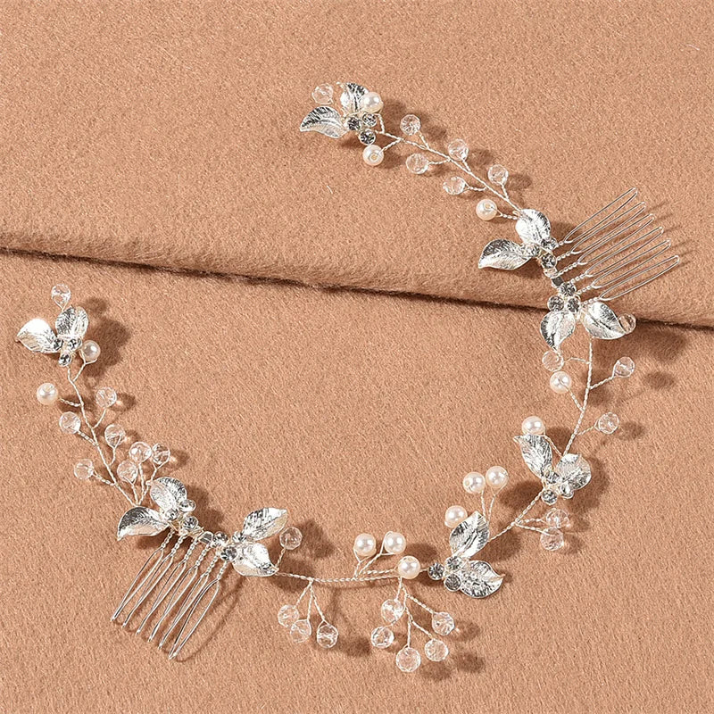 Women Flower Comb Headwear Wedding Hair Accessories Fashion Shaped Bride Insert Hair Clip Jewelry Fashion Headwears