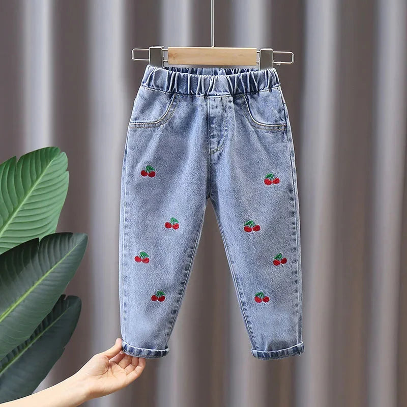 Kinder Baby Mädchen Freizeitkleidung Jeans Rosa Schleife Hose Kleinkind Säugling Denim Kleidung Hosen Kinder Unterteile 1 2 3 4 5 6 Jahre