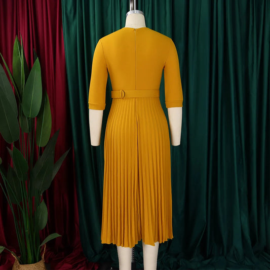 Green Pink Women's Evening Dress New Arrival Curvy Plus Size Dress Chic And Elegant Woman Day Party Dresses Winter Fall Clothes
