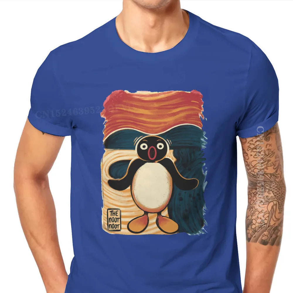 Noot Scream Hip Hop Tshirts Pingu Noot Pinga Penguin TV Printing Clothing Casual Men T Shirts Men Tee Special Gift Clothes mon