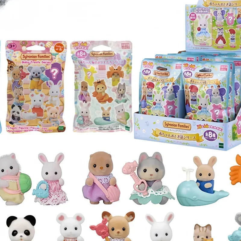 Japan Sylvanian Families Wald Partner Kawaii Camping Dress Up Baby Puppe süße Anime Figrues Zimmer Beflockung Spielzeug Geschenk
