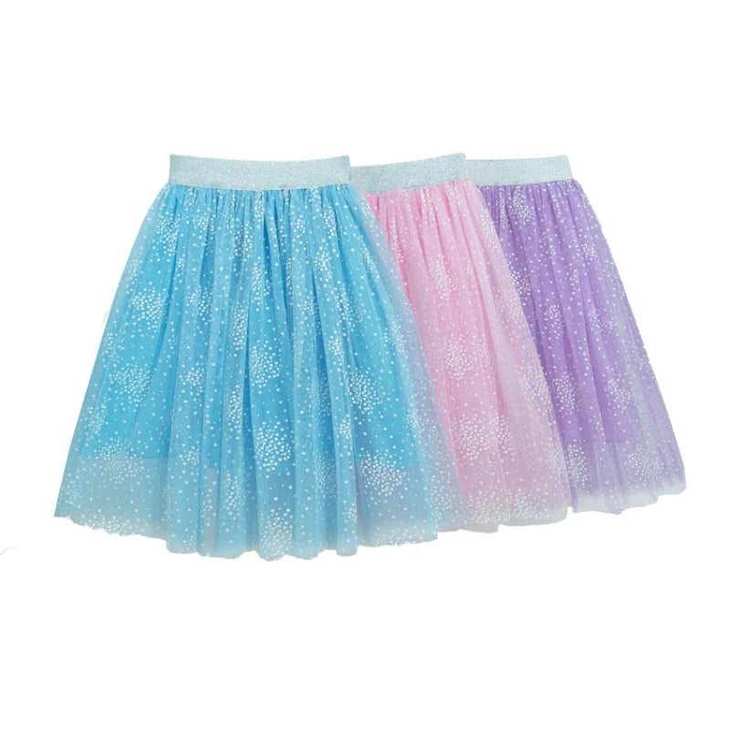 Fashion Baby Girl Skirt Mesh Tutu Tulle Long Length Teenager Girl Clothes Elegant Princess Snow Kids Clothing Plus Size Children