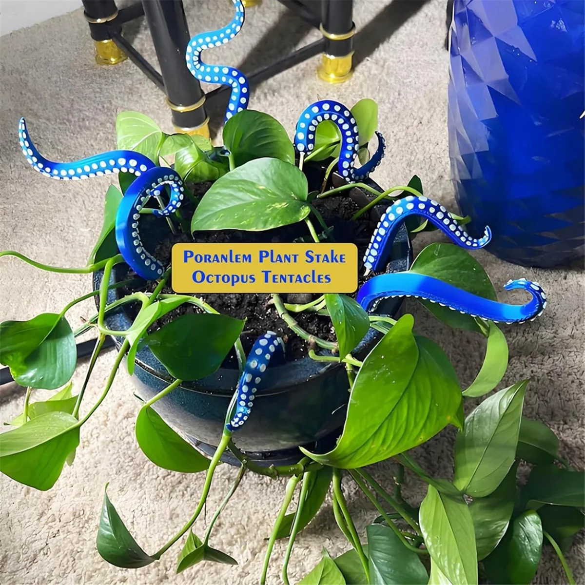 7PCS SeaMonster Tentacles Octopus Tentacle Plant Stake Garden Stakes for Plant Decor Octopus Tentacle Stakes B