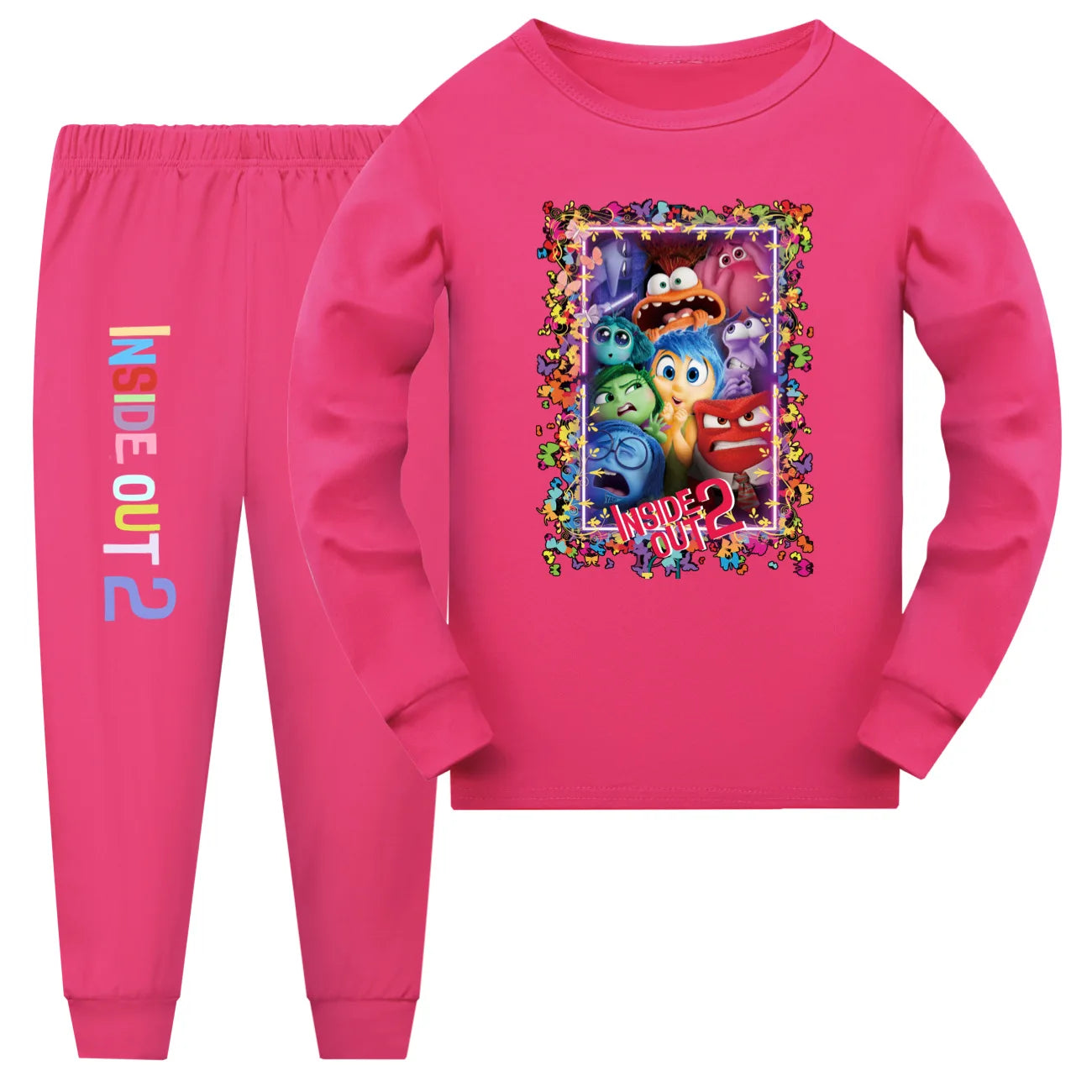 Inside Out 2 Clothes Children Pijama Set Baby Girls Long Sleeve Pajama Sets Toddler Boys Nightwear Kids Cute JOY SADNESS Pyjamas