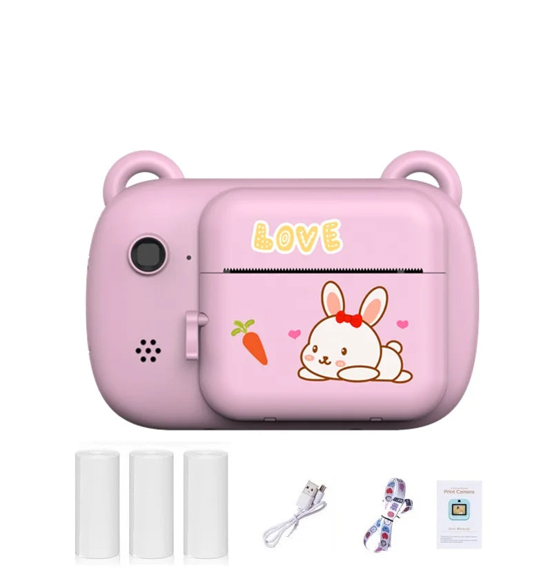 Children Digital Camera Instant Print Camera 1080P HD Digital Camera Support Multilingual Portable Children Outdoors Camera Toys