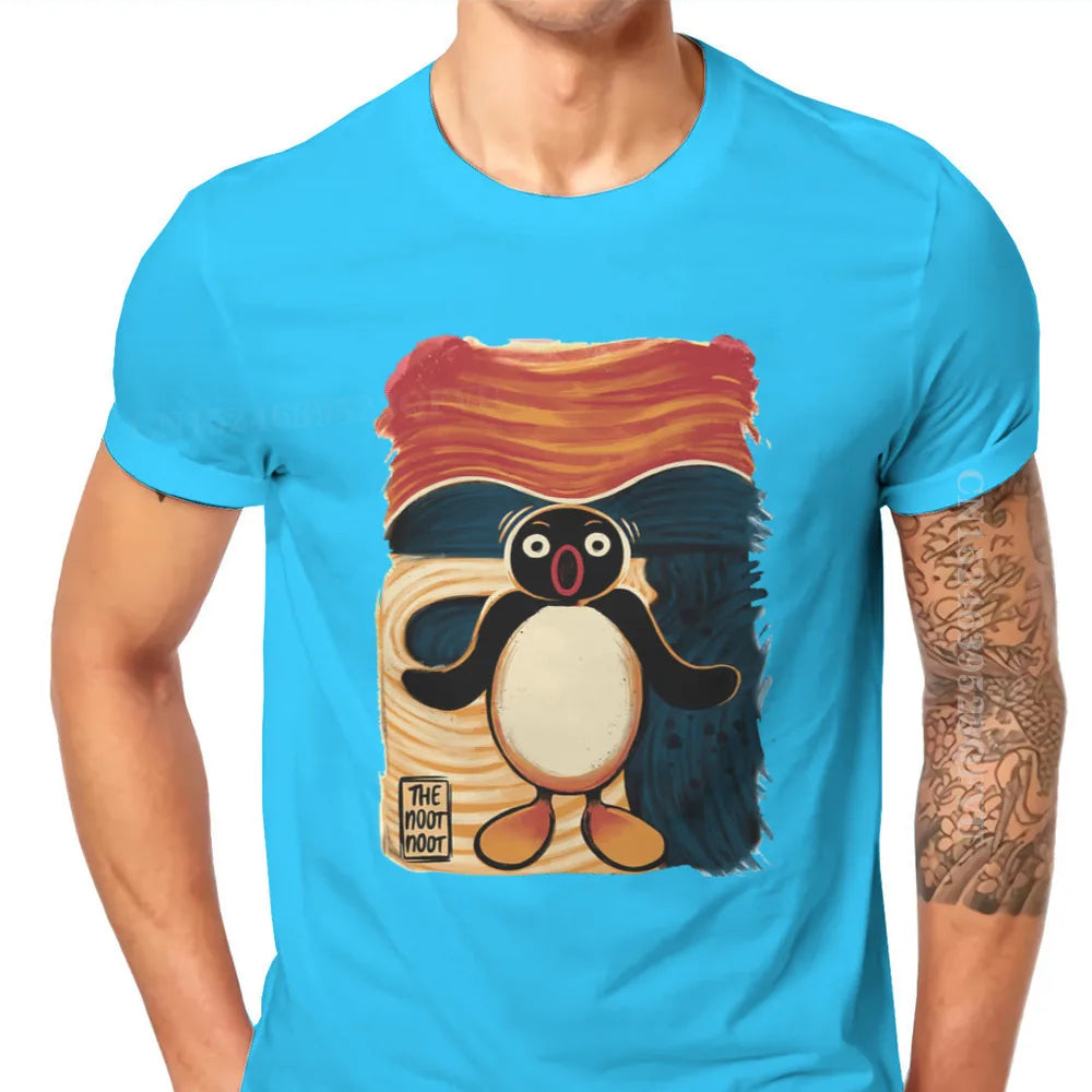 Noot Scream Hip Hop Tshirts Pingu Noot Pinga Penguin TV Printing Clothing Casual Men T Shirts Men Tee Special Gift Clothes mon