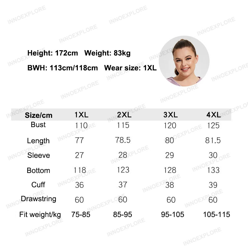 Women Loungewear Quick Dry Gym T Shirt Plus Size Fitness Top Breathable Running Workout Hoodie Curvy Women Sports Casual Clothes