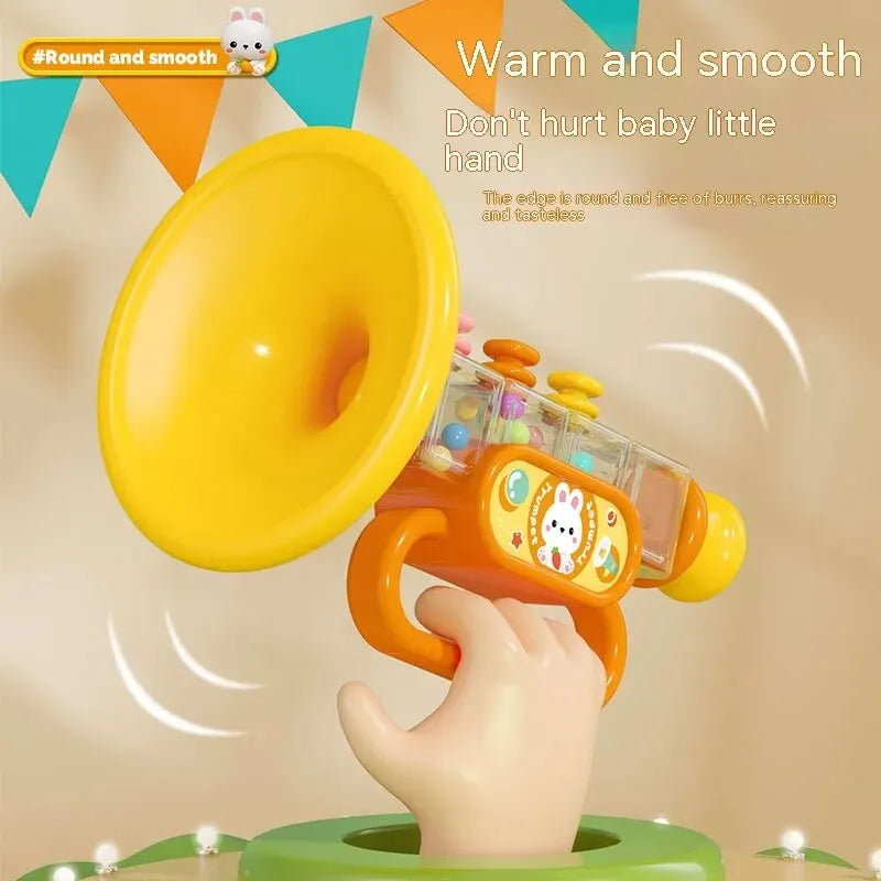 Little Rabbit Horn Children's Toy, Baby Will Blow Cartoon Harmonica Whistle Musical Instrument