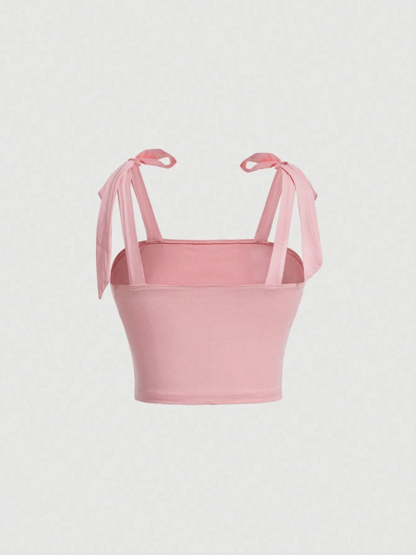 Solid Tie Shoulder Ruched Wide Strap Slim Fit Crop Top for Women clothes Summer 2025 Y2K Clothes Pink Backless Cami Top Streetwear
