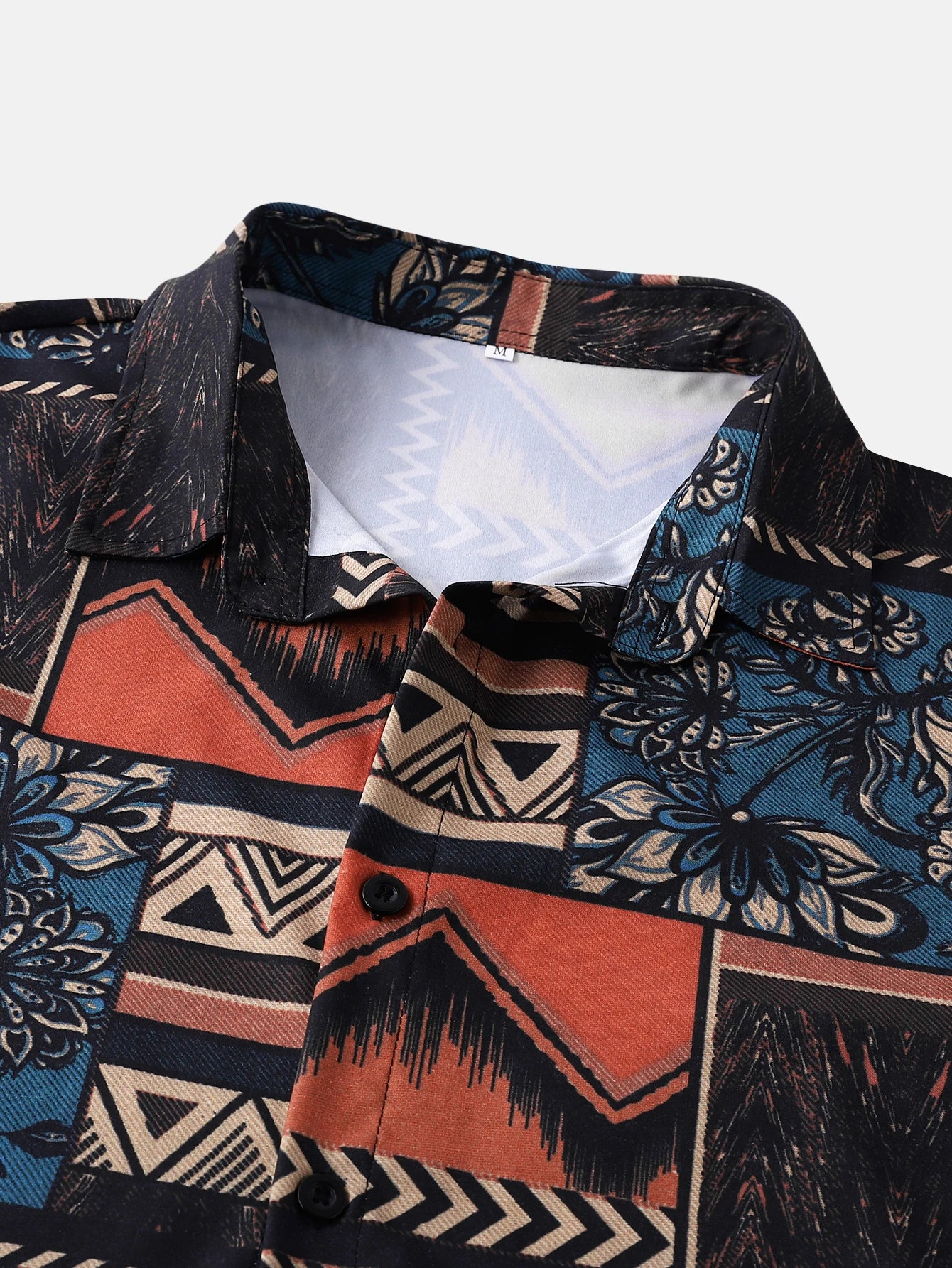 Bohemian style Men's Summer Short Sleeve Printed Shirt Thin Beach Shirt Men's Clothing Casual Shirt mon