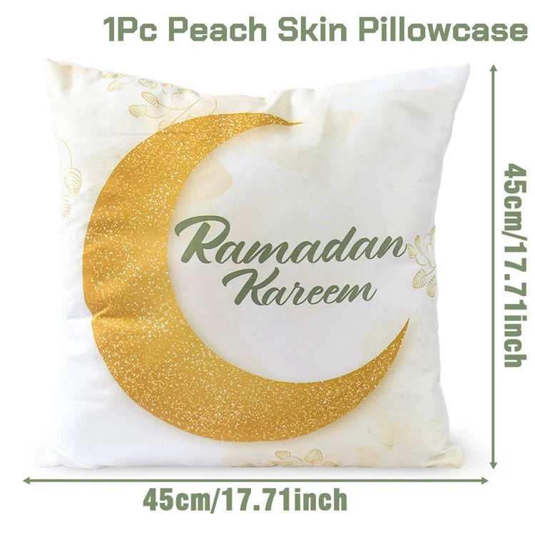 Eid Cushion Cover Eid Mubarak Ramadan Kareem Backdrop Islam Muslim Party Supplies 2025 Ramadan Decor For Home Eid Al-fitr Gift