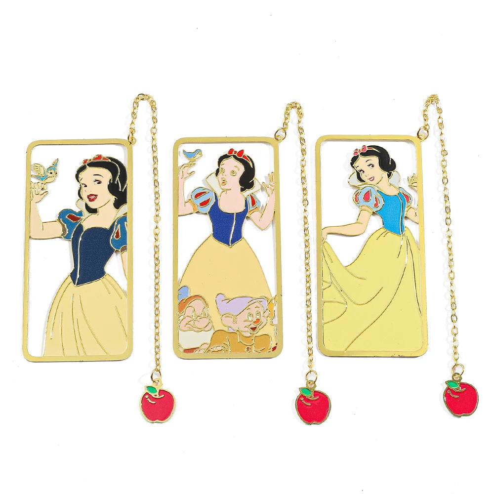 Anime Frozen Elsa Bookmark Princess Reading Page Marker Tools Stationery Cartoon Periphery Metal Fashion Gifts Collect Souvenir