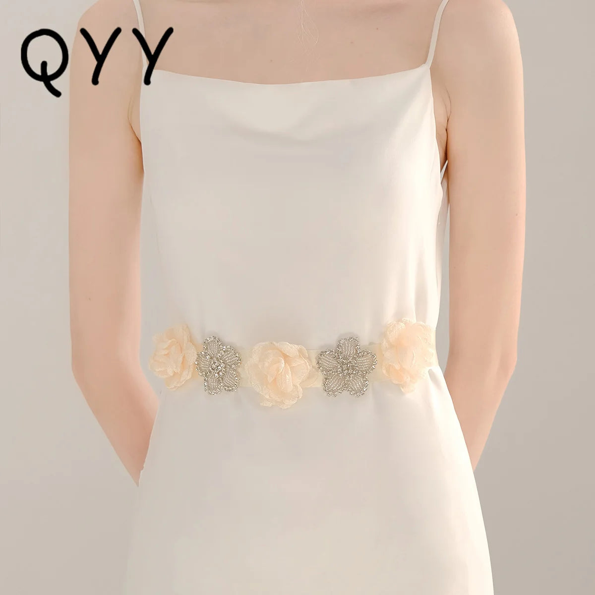 Elegant Rhinestone Flower Bridal Belt Bride Accessories Wedding Party Prom Dress Belt
