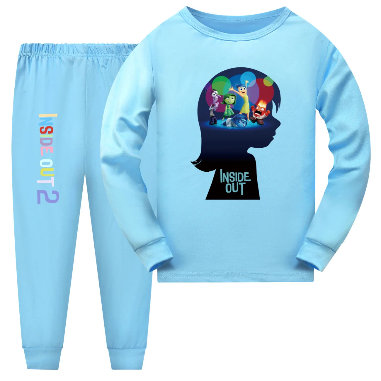 Inside Out 2 Clothes Children Pijama Set Baby Girls Long Sleeve Pajama Sets Toddler Boys Nightwear Kids Cute JOY SADNESS Pyjamas